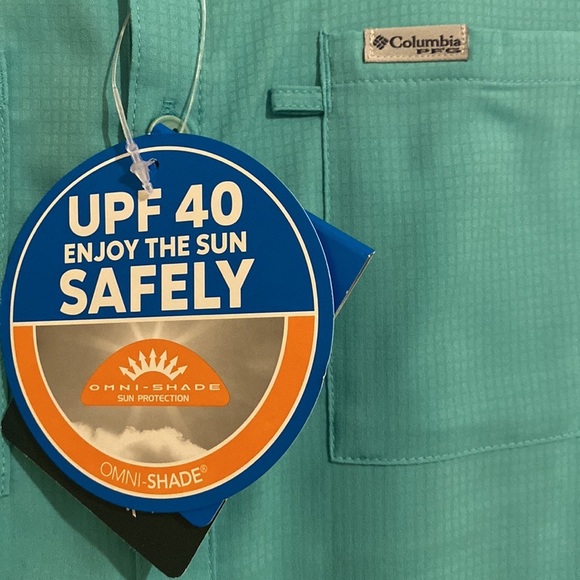 NWT Columbia PFG XL Dress 4 Pockets! Youth XL/18-20 UPF 40 Omni-Shade Omni-Wick - Picture 3 of 16